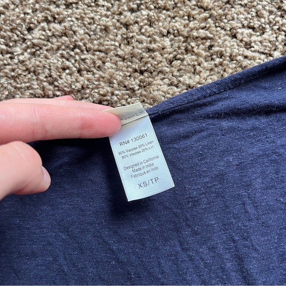 L Space Navy Romper with Flutter Sleeve - Picture 3 of 4